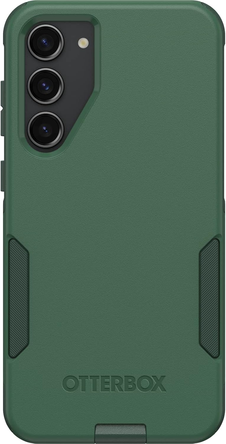 OtterBox Funda Galaxy S23+ Commuter Series – TREES COMPANY (verde), delgada y resistente, apta para el bolsillo, con protección de puerto
