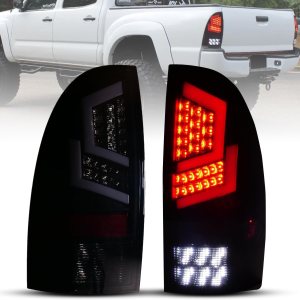 CPW Luces traseras compatibles con Toyota Tacoma Pickup Truck 2005-2015, luces traseras LED laterales izquierda y derecha, luz de señal de giro CPW Luces traseras compatibles con Toyota Tacoma Pickup Truck 2005-2015, luces traseras LED laterales izquierda y derecha, luz de señal de giro