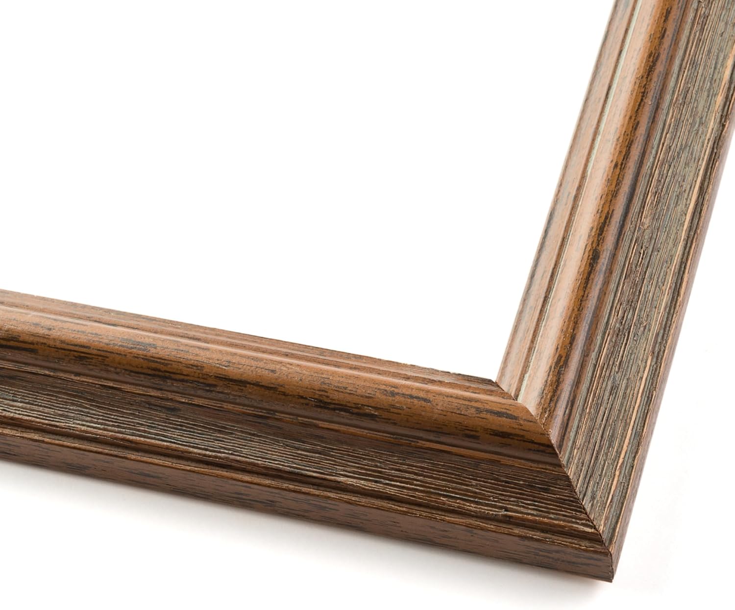 Marco de fotos de madera maciza marrón de 44 x 16 pulgadas de ancho de 1 pulgada  Profundidad del marco interior de 0.5625 pulgadas  Marco de fotos