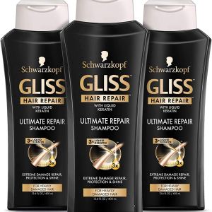 GLISS Champú reparador de cabello, reparación definitiva para cabello muy dañado, 13.6 onzas (paquete de 3) GLISS Champú reparador de cabello, reparación definitiva para cabello muy dañado, 13.6 onzas (paquete de 3)