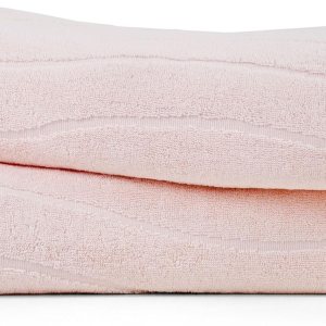 Cleanbear Juego de 2 toallas de baño de lujo, diseño de rayas onduladas para decoración de baño, juego de toallas de baño suaves 100% algodón Cleanbear Juego de 2 toallas de baño de lujo, diseño de rayas onduladas para decoración de baño, juego de toallas de baño suaves 100% algodón