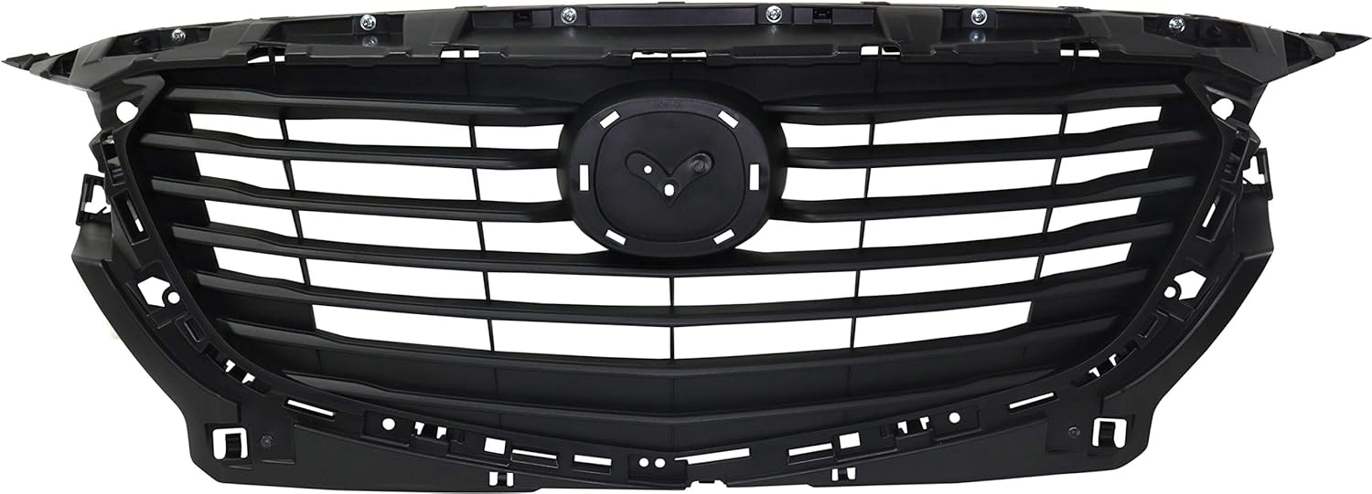 Evan-Fischer – Conjunto de parrilla compatible con Mazda CX-3 texturizado 2016-2018 con carcasa e inserto gris oscuro – CAPA