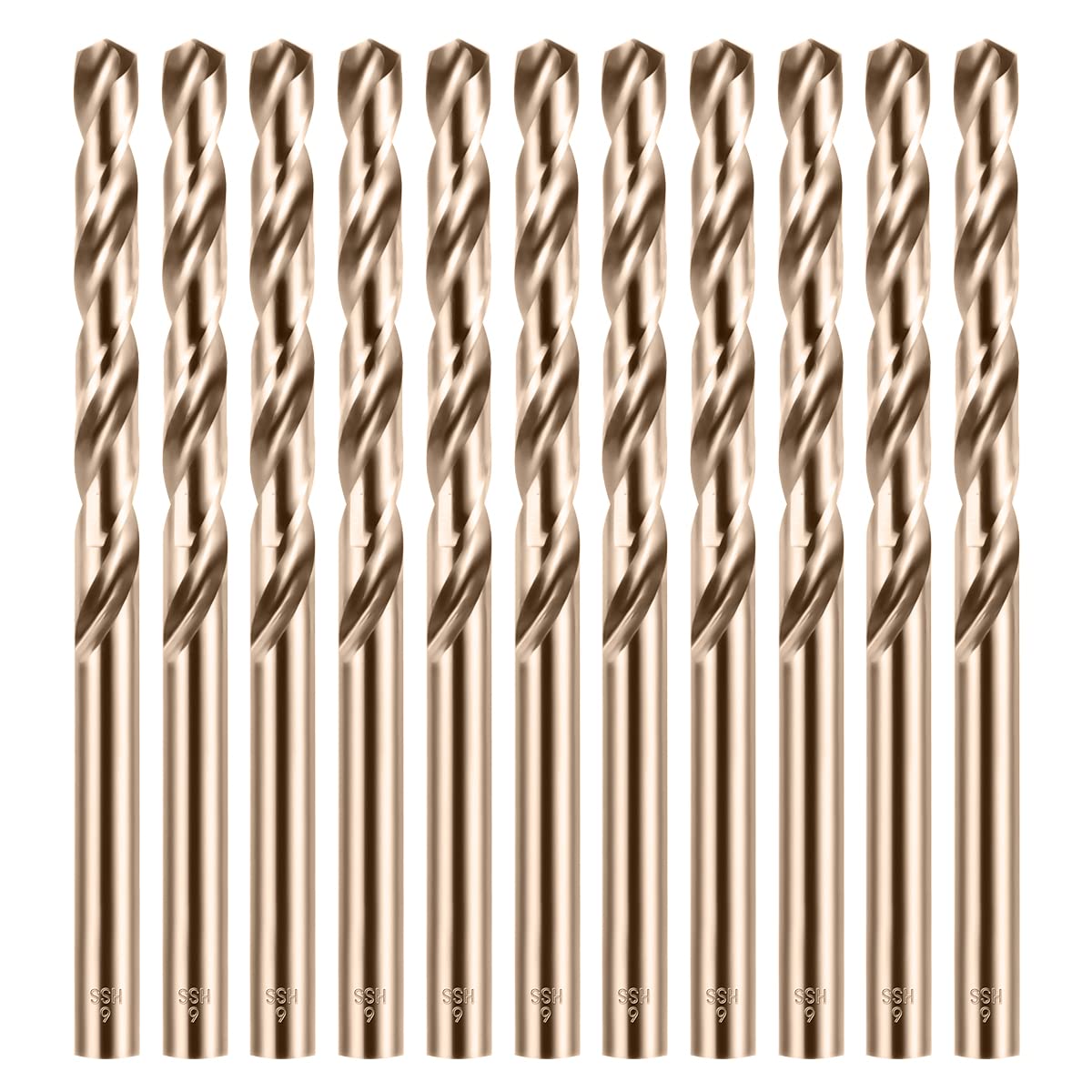 Juego de brocas de cobalto, brocas M35 Twist HSS de vástago recto, brocas de acero de alta velocidad de 0.079 pulgadas para perforar en metal duro,