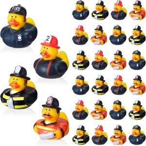 Deekin Mini bombero de goma de pato, bombero, héroe, patos de goma, bombero, héroe, juguete de baño para temática de bombero, fiesta de cumpleaños, Deekin Mini bombero de goma de pato, bombero, héroe, patos de goma, bombero, héroe, juguete de baño para temática de bombero, fiesta de cumpleaños,