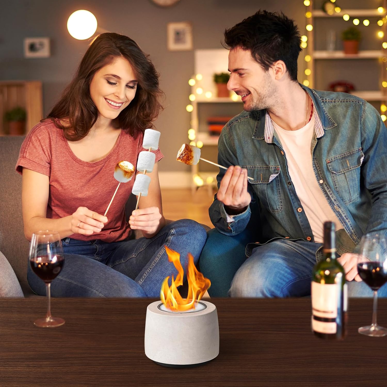 12 Pieces Circular Ceramic Wool Sponge Replacement for Tabletop Fire Pit Bowl to Extend Burning Time – Ceramic Wool Wick Insulation for Bioethanol