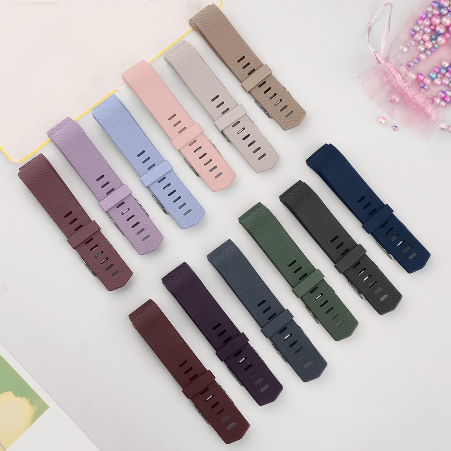 Paquete de 3 correas deportivas compatibles con Fitbit Charge 2 bandas para mujeres y hombres, correas de repuesto ajustables para Fitbit Charge 2