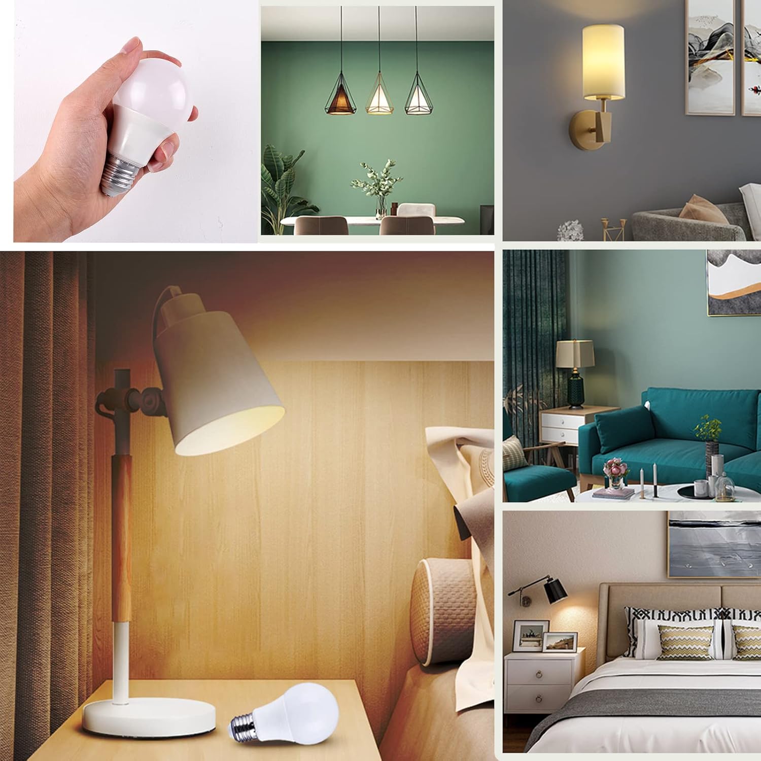 XINNUOFEI Bombillas LED A19 de 6500 K, color blanco frío, 12.3 W, base de tornillo mediano E26, 1710 lúmenes, equivalentes a 100 W, bombillas LED no
