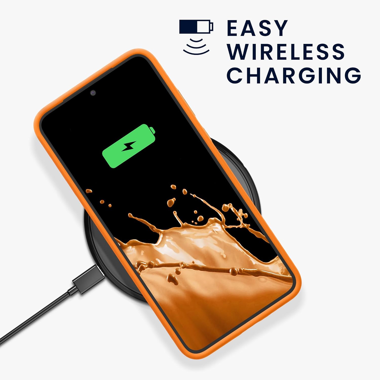 kwmobile Funda compatible con Motorola Edge 30 Neo – Funda delgada de silicona TPU – Acabado suave al tacto – Naranja afrutado