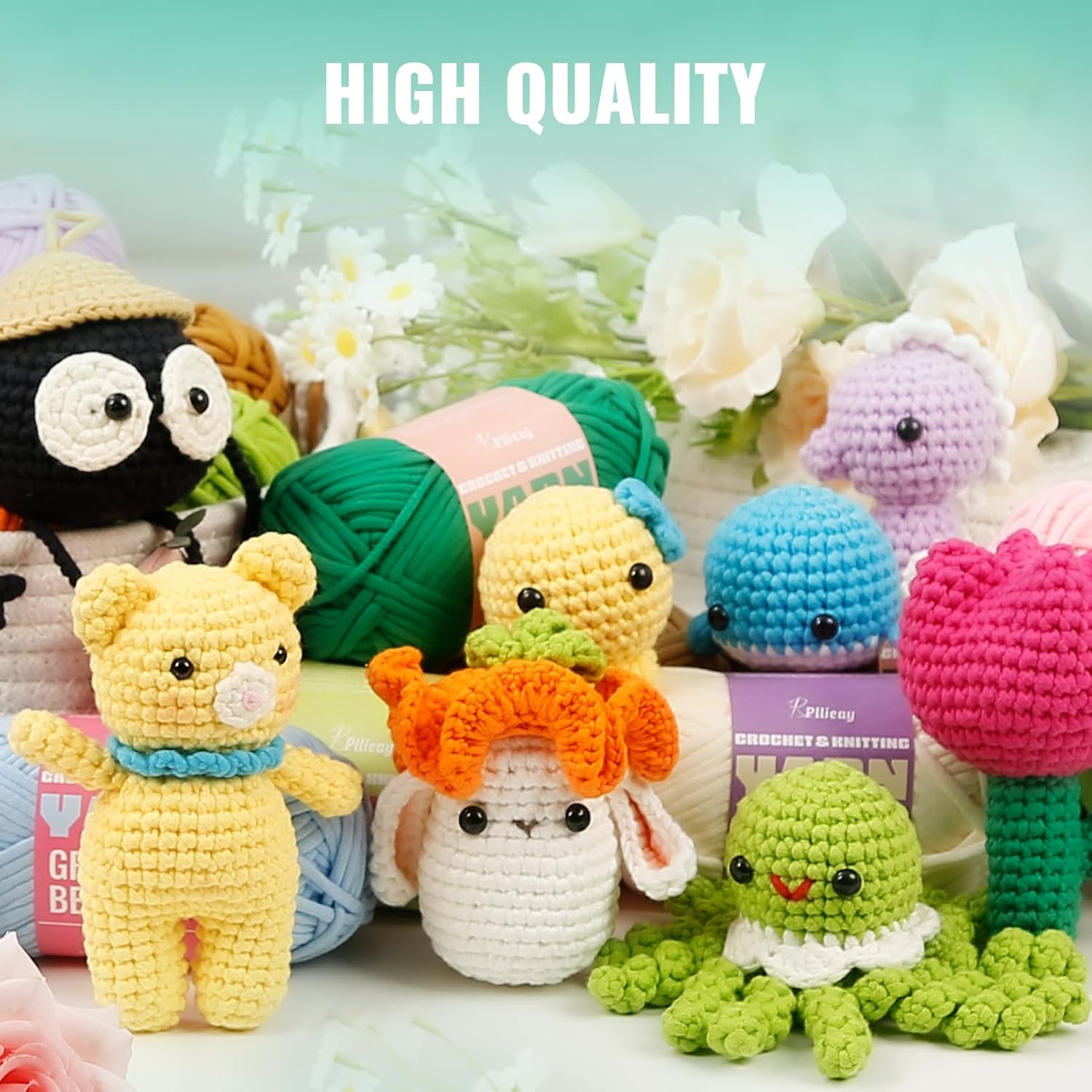 Pllieay Hilo de algodón beige blanco para tejer y tejer (1.16 x 1.77 onzas), hilo de algodón para tejer ganchillo con puntadas fáciles de ver, hilo