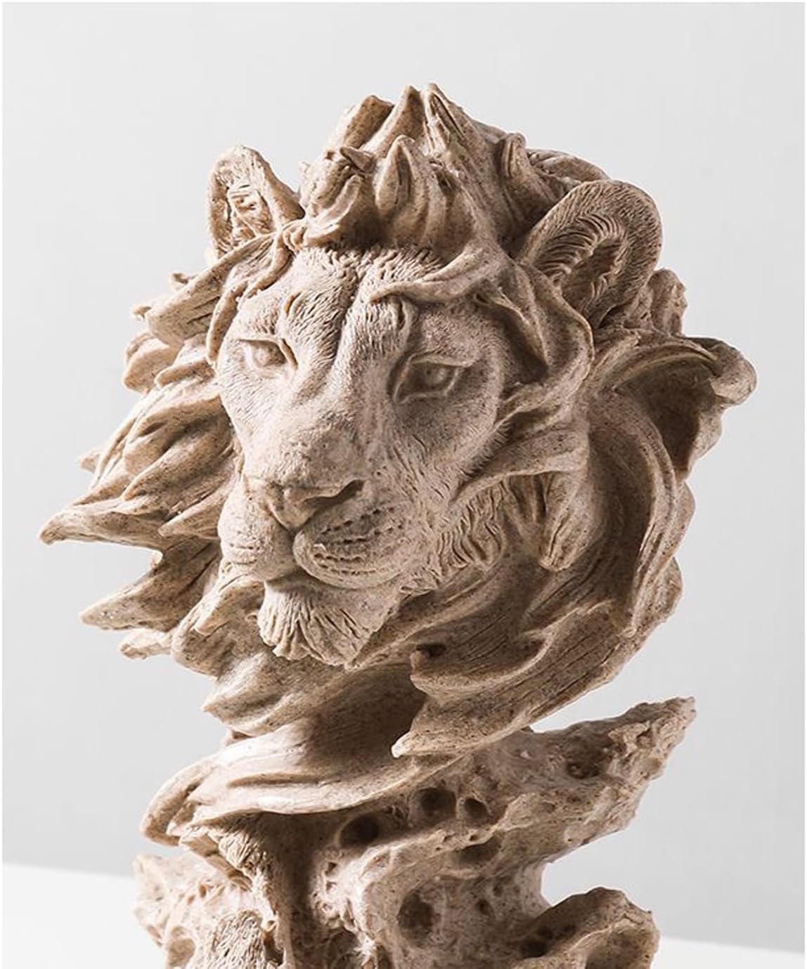 Escultura de león Regal, exquisita decoración del hogar y figura coleccionable, para hombres (blanco)