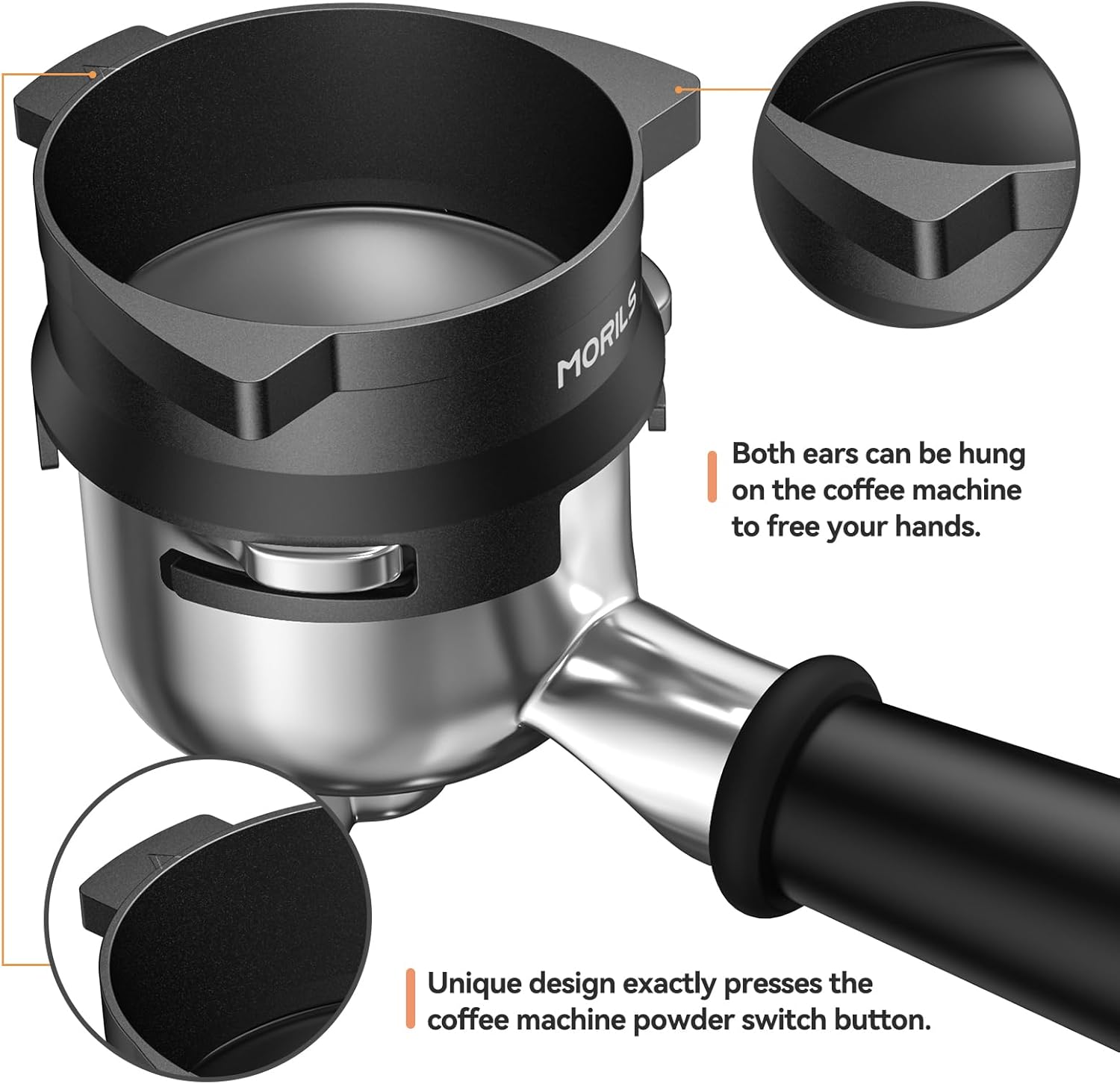 Embudo dosificador de 2.126 in para Breville, MORILS – Embudo dosificador de espresso de 2.126 in dedicado compatible con portafiltros Breville