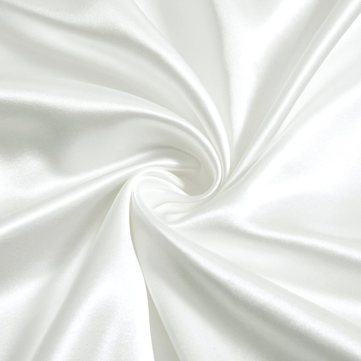 Juego de sábanas de satén de 7 piezas tamaño Queen, juego de sábanas de satén sedoso blanco marfil con 1 sábana bajera de bolsillo profundo, 1