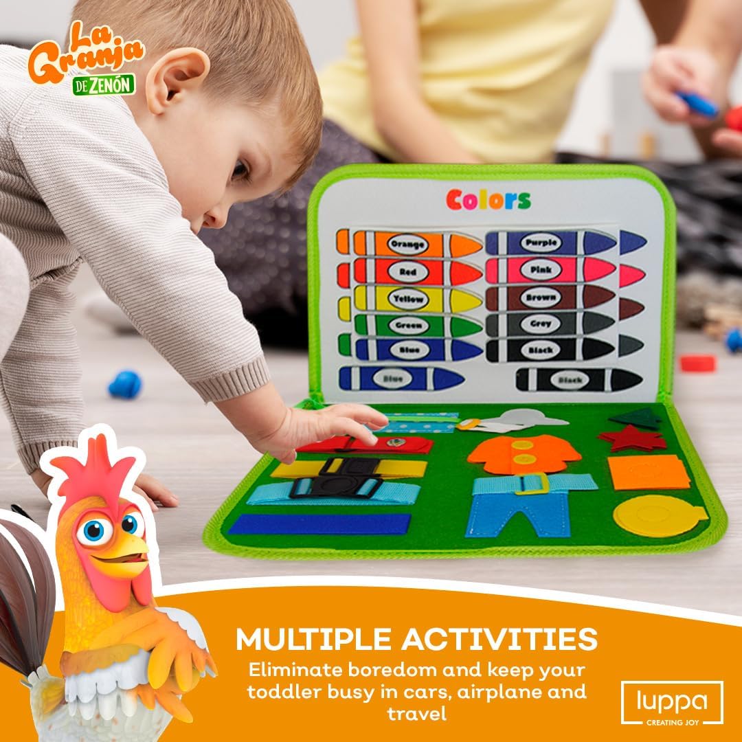 La Granja de Zenon Montessori Actividades Aprendizaje – Aprendizaje preescolar divertido con alfabeto y números, juguete educativo de viaje ideal