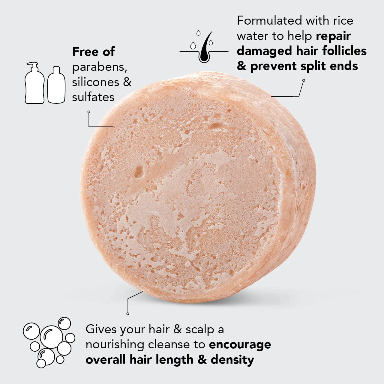 Kitsch Barra de acondicionador de aceite de coco y barra de champú de agua de arroz con descuento