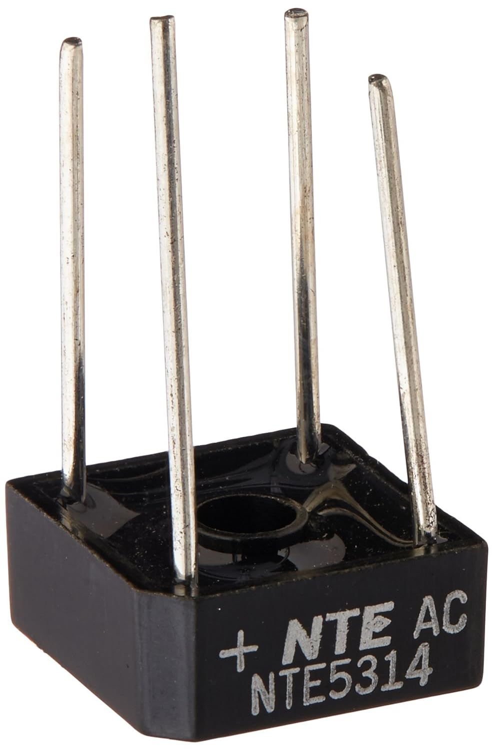 NTE Electronics NTE5314 Rectificador de puente monofásico de onda completa, 8 amperios, voltaje inverso máximo recurrente de 400 V