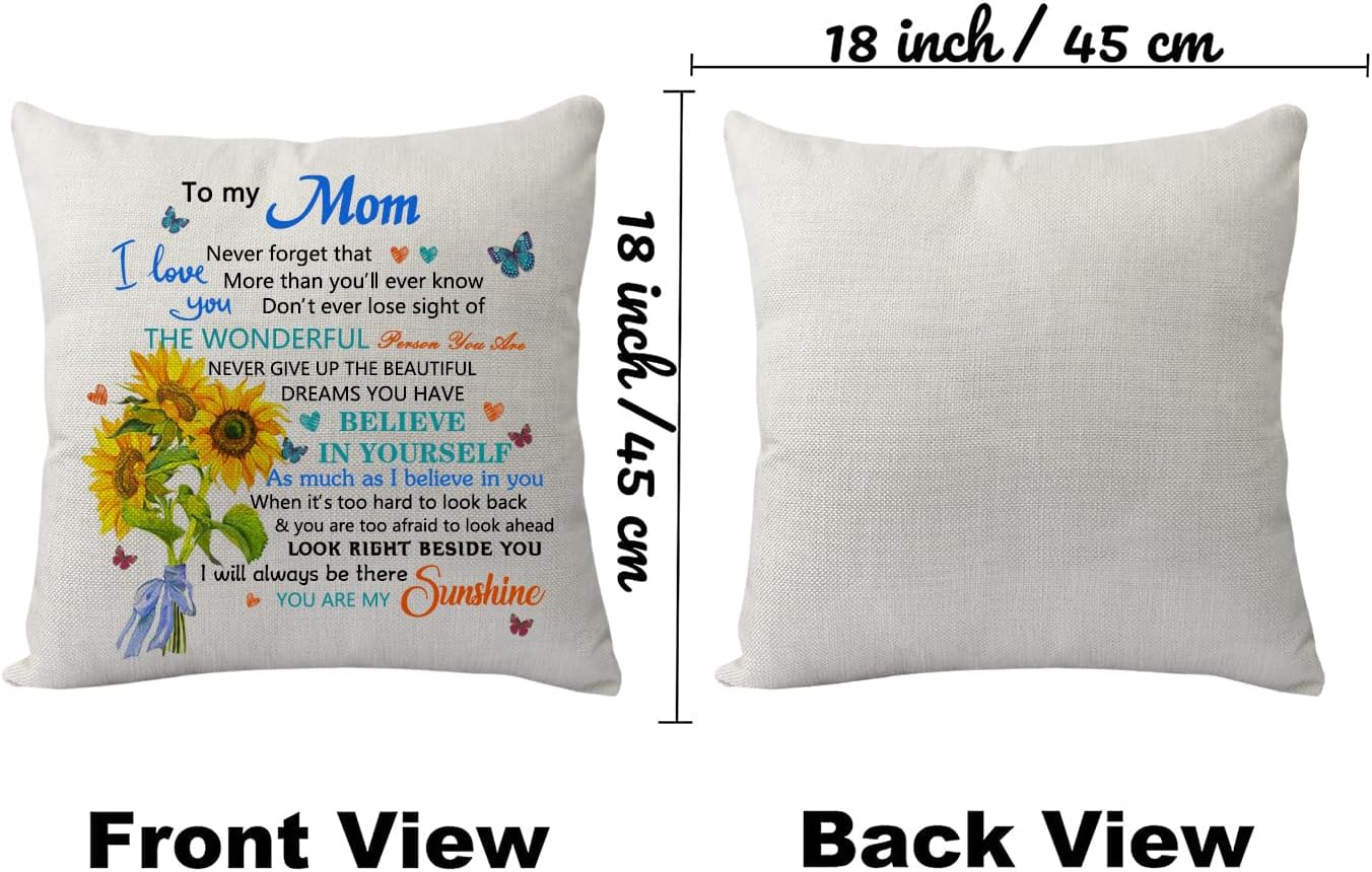 Funda de almohada para madre de hija e hijo, regalo inspirador para mi mamá, nunca olvides que te amo, funda de almohada divertida para mamá, funda