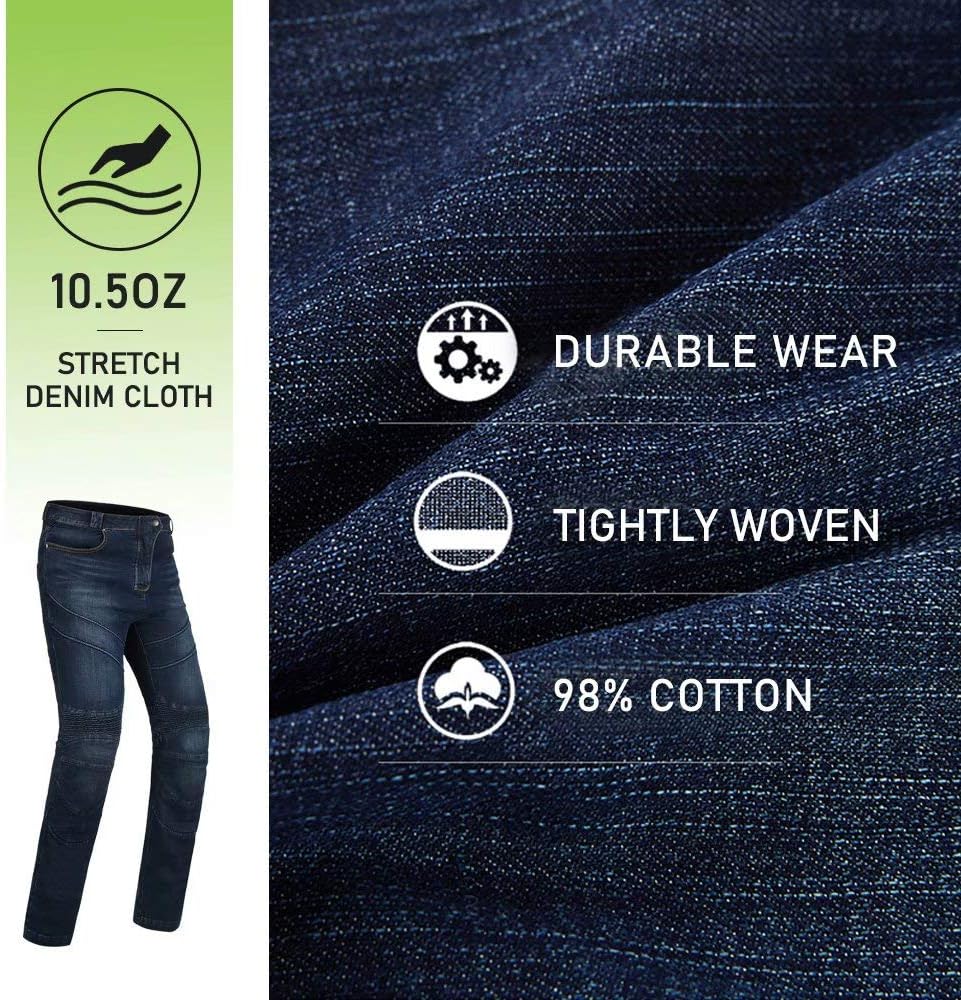 ILM – Pantalones de motocross para motocicleta para hombre son blindados, para andar en motocicleta, aventuras, turismo, etc.