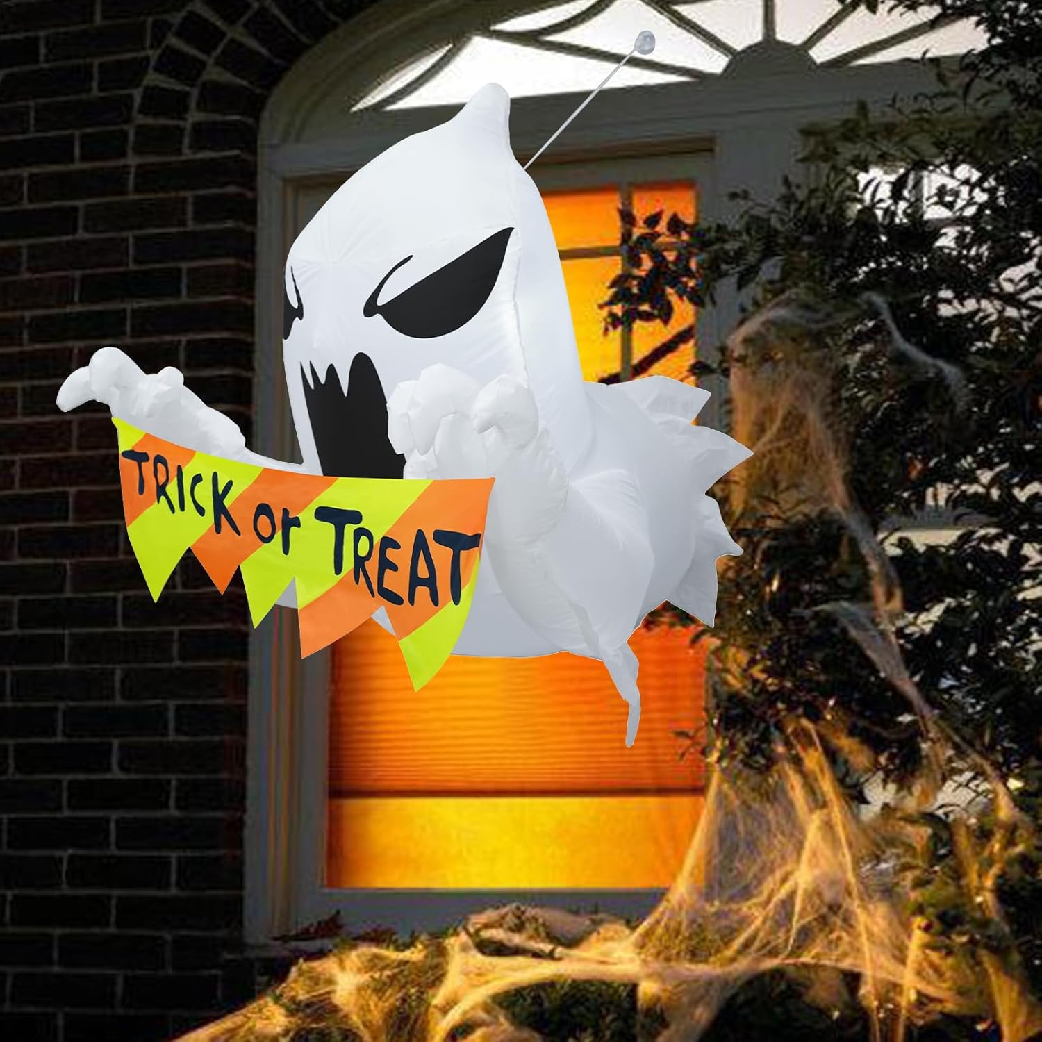 SRKLH Inflables de Halloween de 3.5 pies, fantasma volador que estalló de la ventana, inflables de Halloween con luces LED integradas, decoraciones