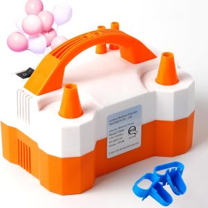 Bomba eléctrica para globos, bomba eléctrica portátil de doble boquilla, bomba de globo de aire de 110 V 600 W, inflador de globos para decoración Bomba eléctrica para globos, bomba eléctrica portátil de doble boquilla, bomba de globo de aire de 110 V 600 W, inflador de globos para decoración