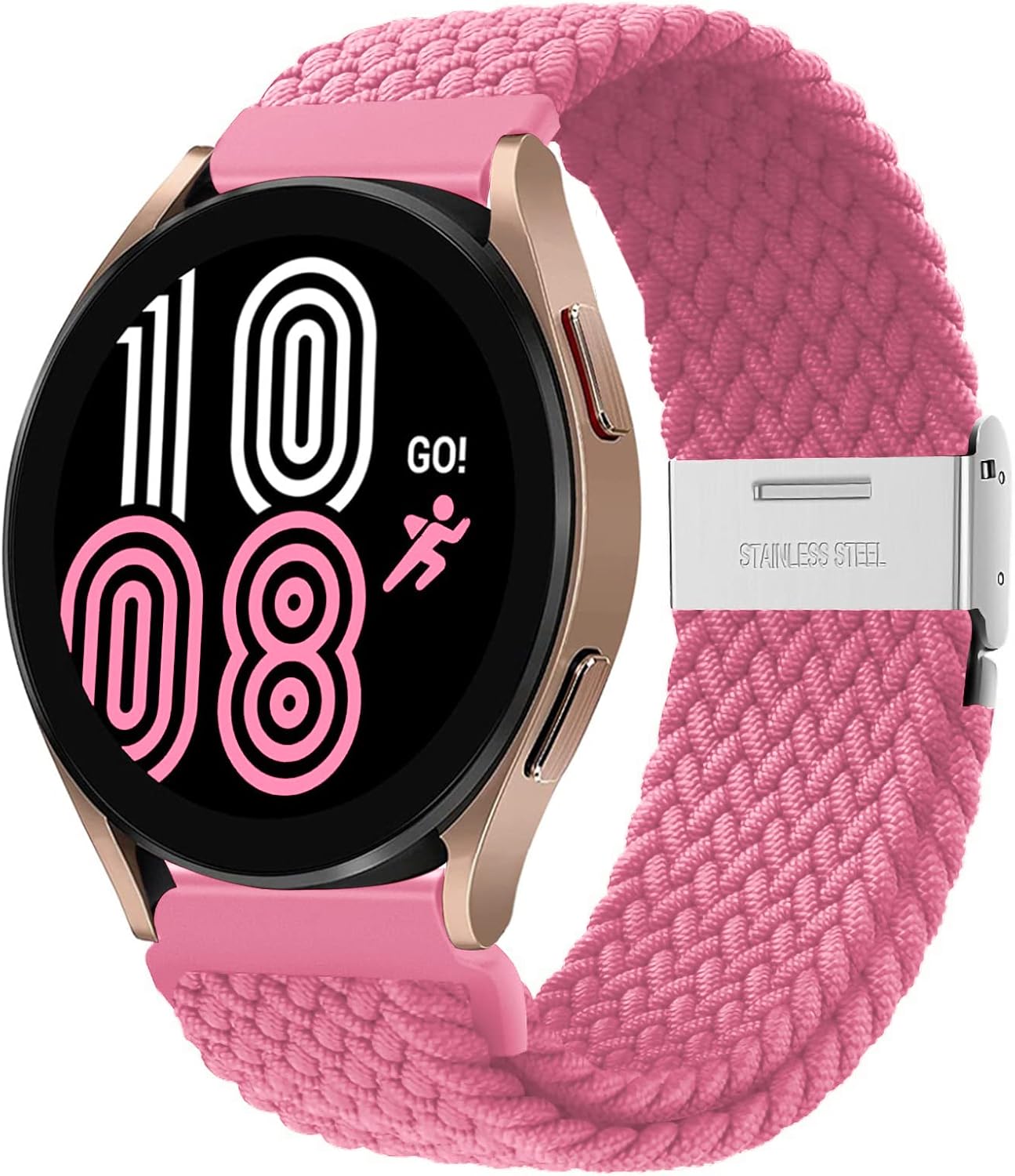 Correa de nailon trenzada para Samsung Galaxy Watch 3 de 1.772in y 1.811in para HUAWEI Watch GT 23Pro de 1.811in, correa de reloj elástica de