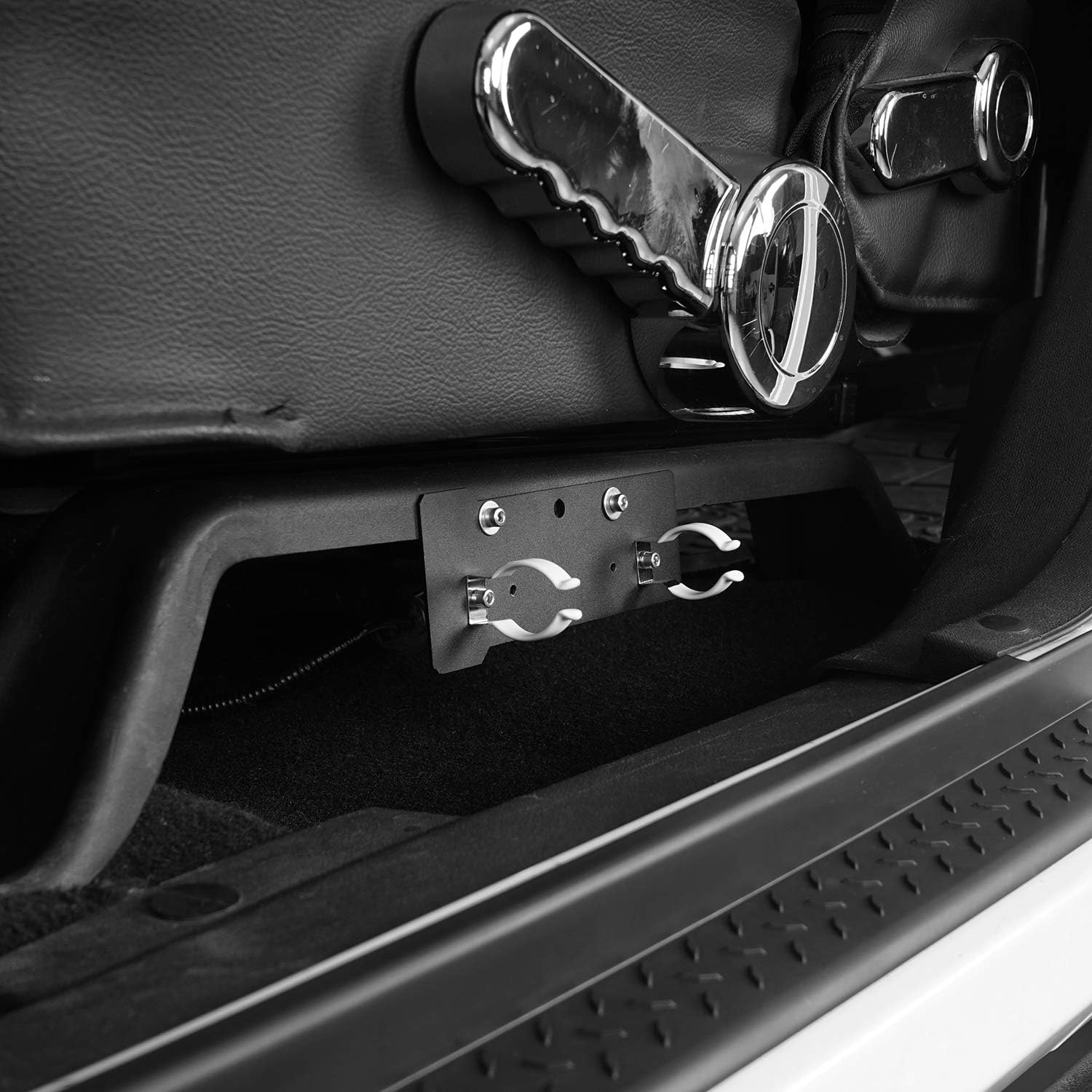 Hooke Road JK Wrangler – Soporte para linterna de asiento delantero con linterna (pilas no incluidas) para Jeep JK Wrangler 2011-2018 y Unlimited