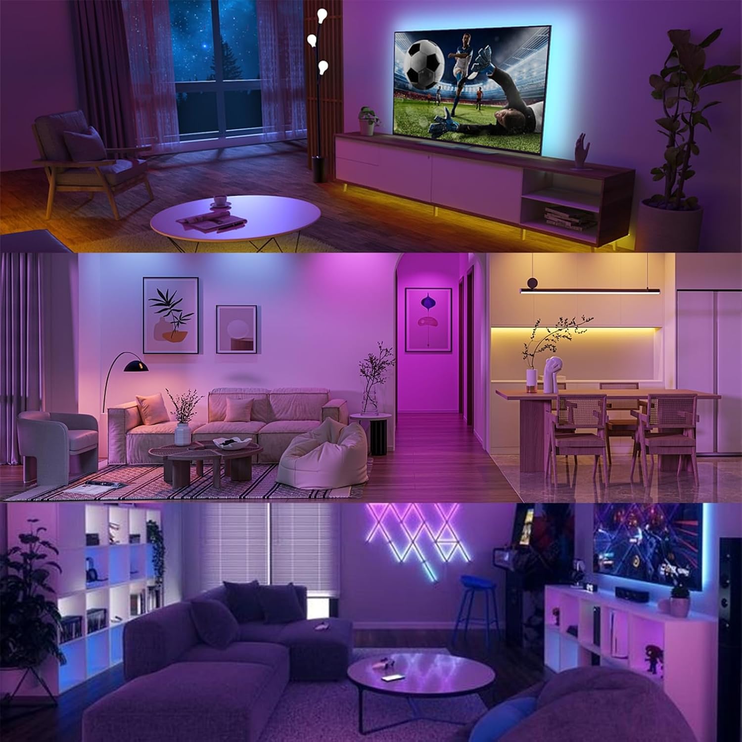 KUANVE Kit de conector de tira de luz LED de 4 pines, cable de extensión RGB, cable divisor de 4 vías, conectores sin soldadura de 0.394 pulgadas y