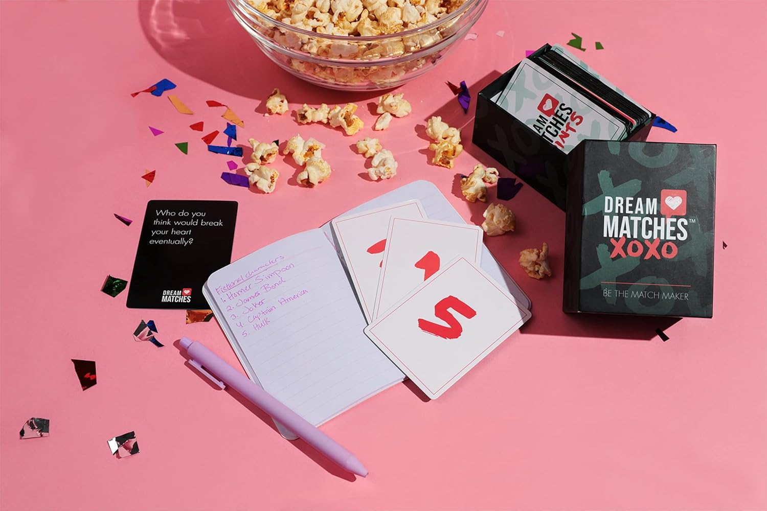 Dream Matches XOXO – El mejor juego de cartas de fiesta para niñas y juegos de despedida de soltera