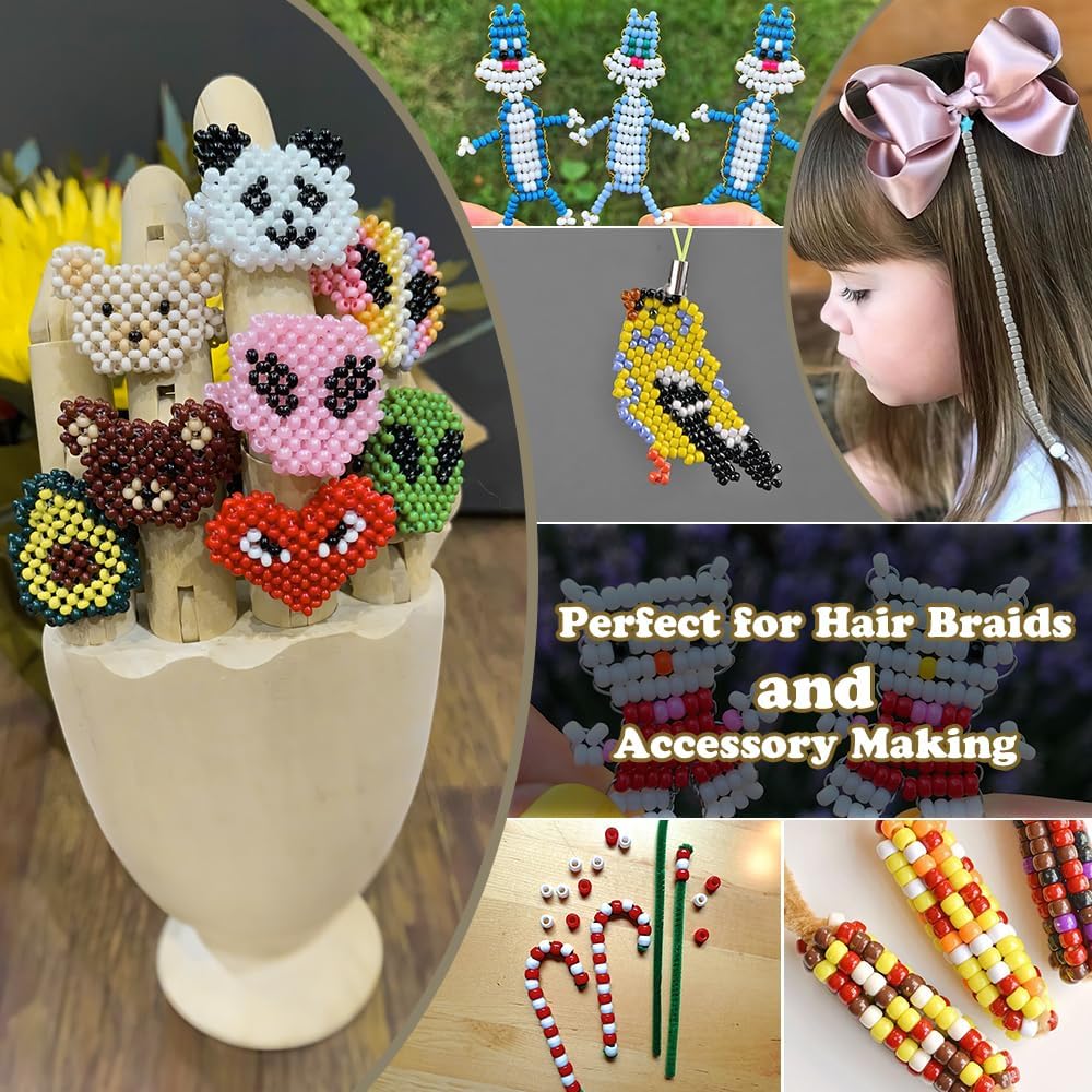1100 cuentas de poni, kit de cuentas de pulsera de la amistad, cuentas para hacer joyas, cuentas para el cabello, cuentas para hacer pulseras,