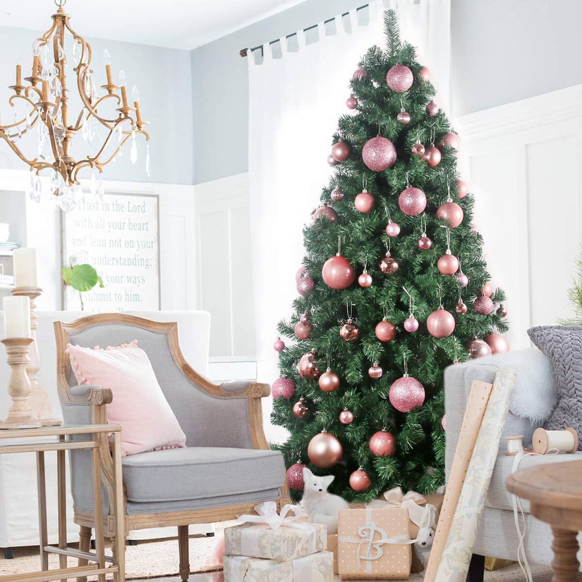 GameXcel – Esferas navideñas grandes y ornamentos colgantes para árbol de Navidad que no se rompen