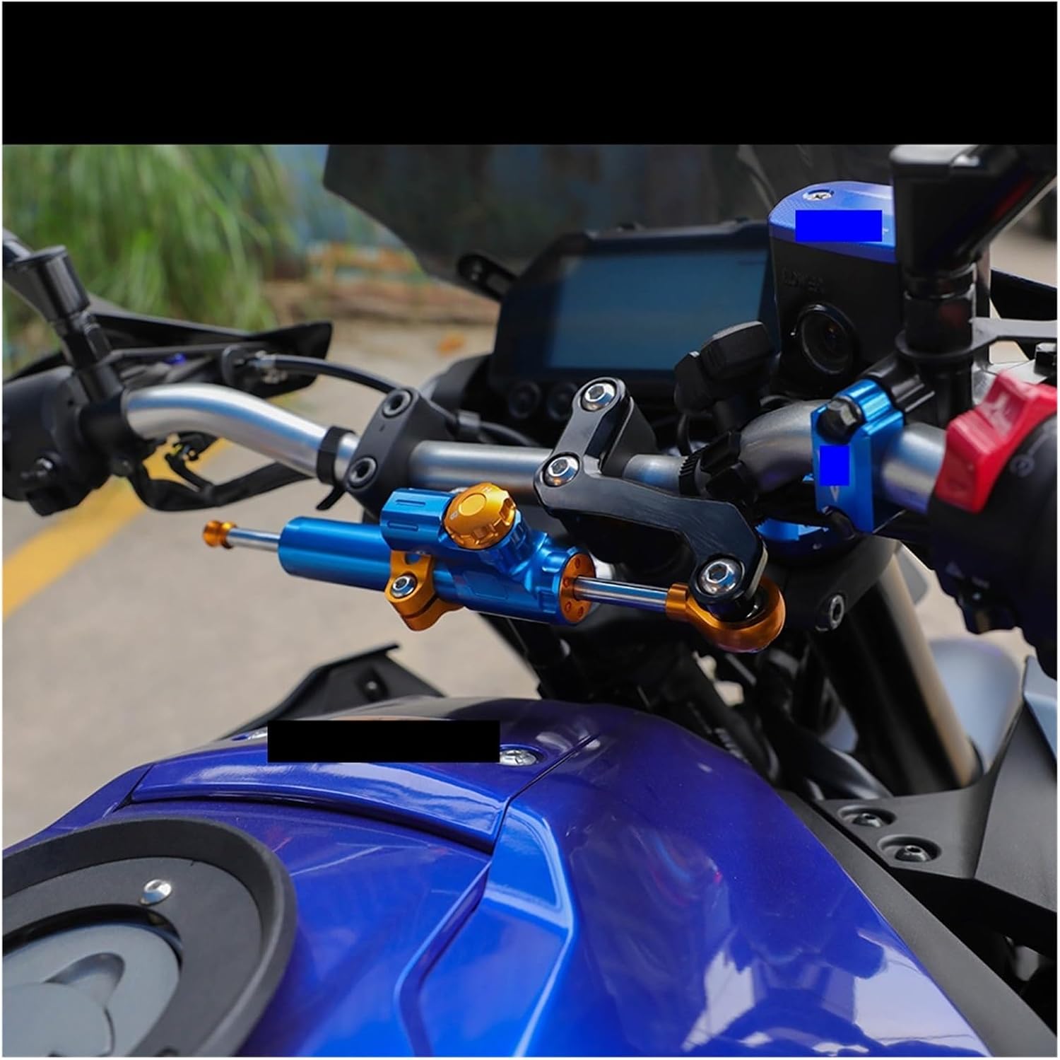 Amortiguador de motocicleta MT03 Estabilizador de amortiguador de dirección compatible con Yamaha MT-03 Kit de amortiguador de marcha atrás de