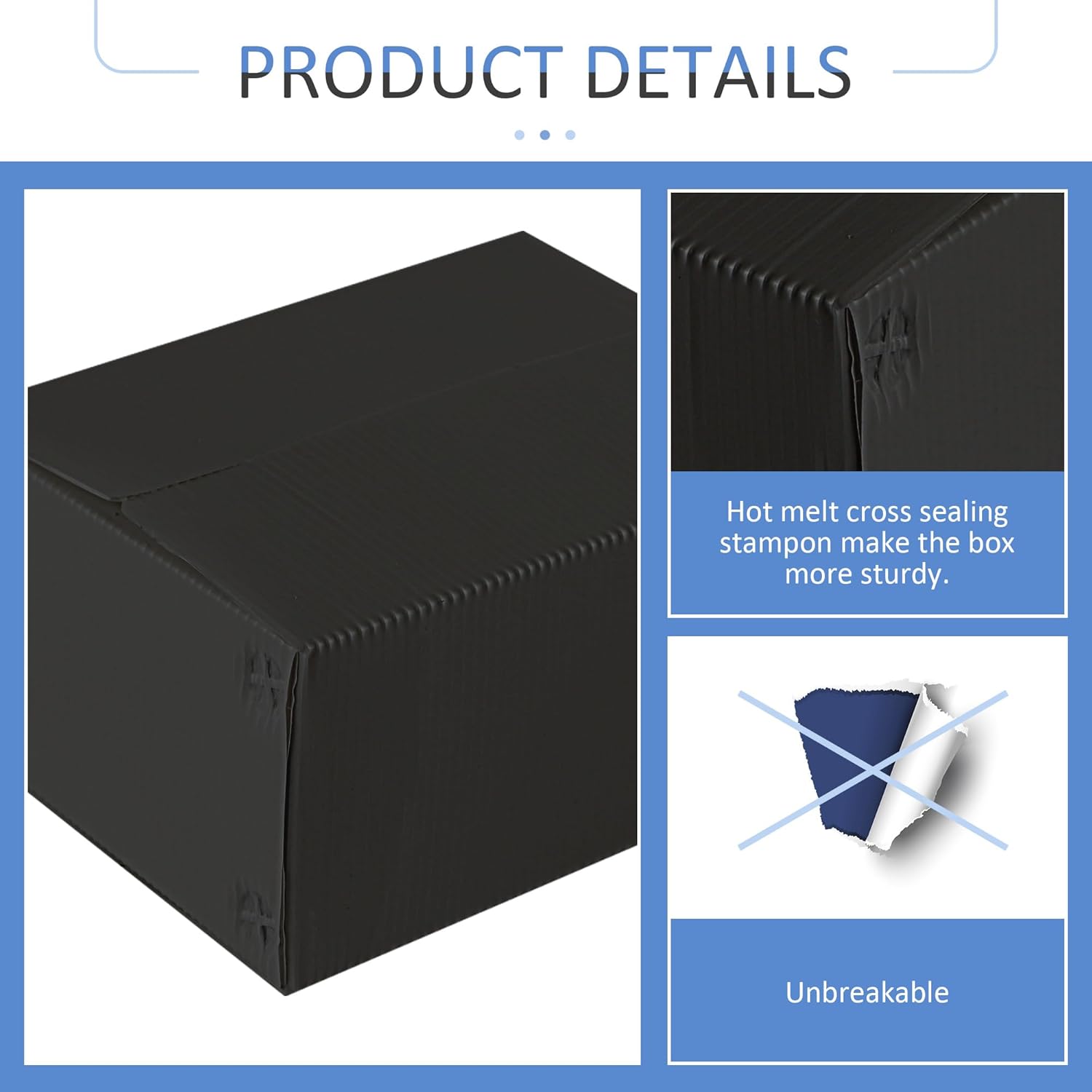 WHYNONAP Juego de 25 cajas de envío de 8 x 6 x 4 pulgadas, cajas de envío de plástico pequeñas para embalaje de pequeñas empresas, cajas de cartón