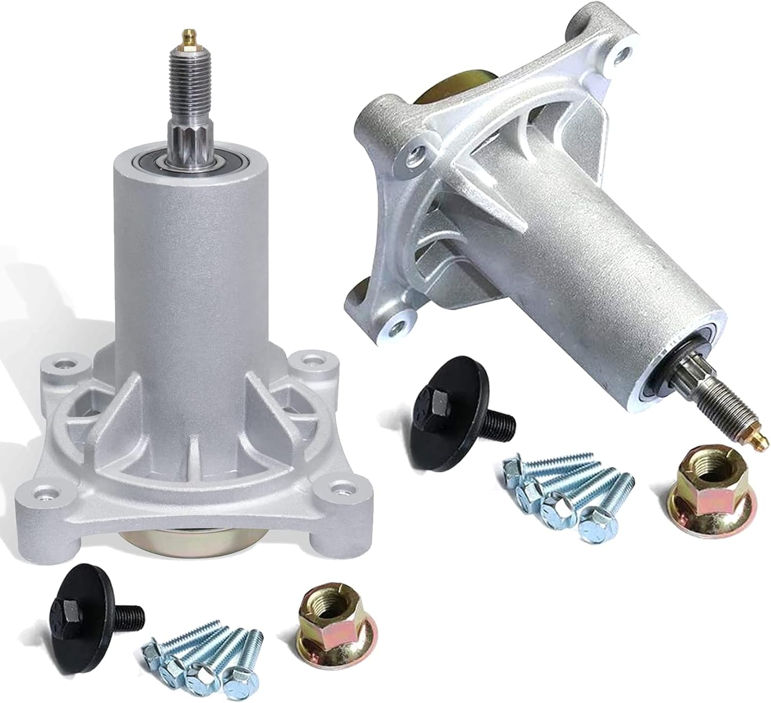KOOTANS Paquete de 2 ensamblajes de husillo de cortacésped 187292 192870 para Husqvarna YTH22V46 YTH24V48 587820301 532187281 539112057 587125401