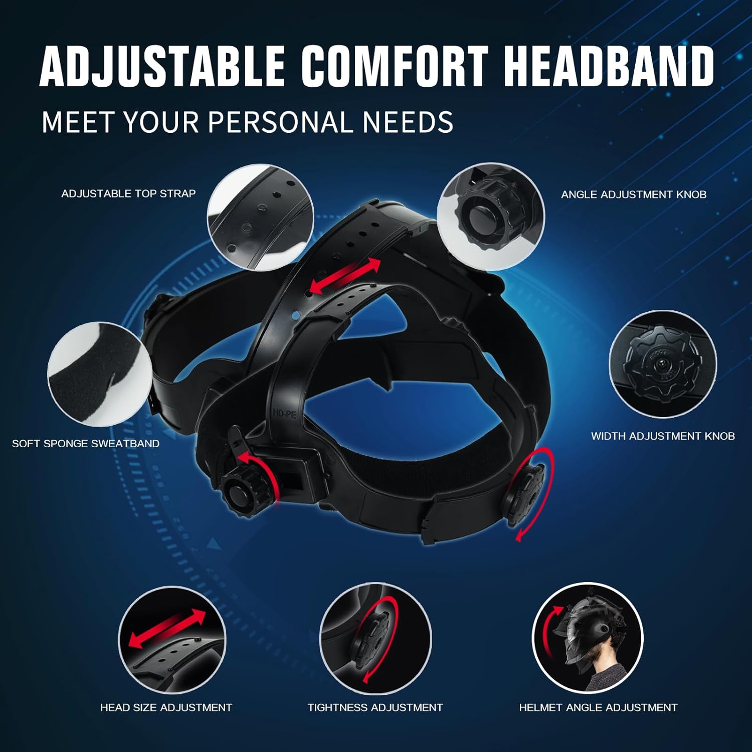 Casco de soldadura de oscurecimiento automático con campana de soldadura de color verdadero con luz solar 2 sensores de arco amplia sombra 9-13
