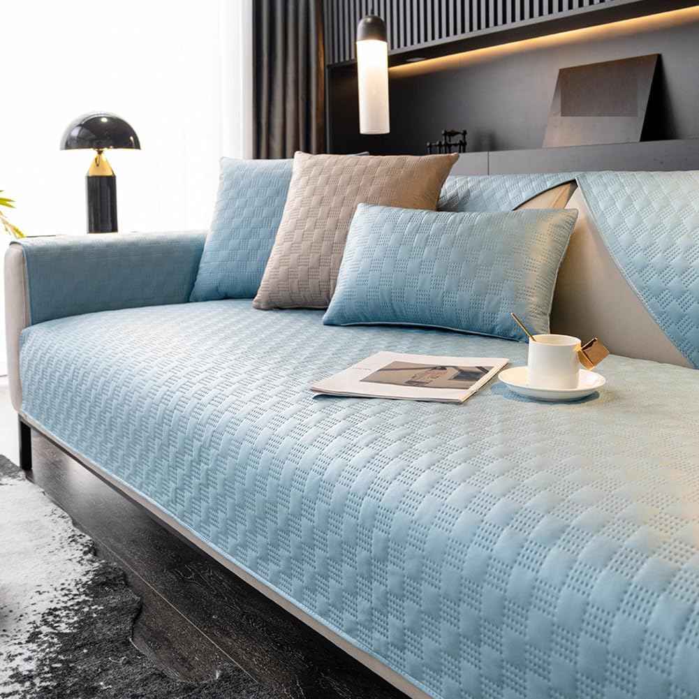 Cozomiz Funda impermeable para sofá, antideslizante, de piel sintética, transpirable, protector de muebles, alfombra de tatami japonés para sofá,