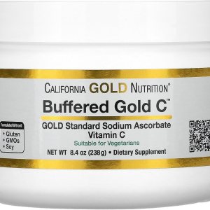 Polvo de vitamina C tamponada, no ácido, oro C, ascorbato de sodio de grado USP, adecuado para veganos y vegetarianos, 8.40 oz (238 g) Polvo de vitamina C tamponada, no ácido, oro C, ascorbato de sodio de grado USP, adecuado para veganos y vegetarianos, 8.40 oz (238 g)