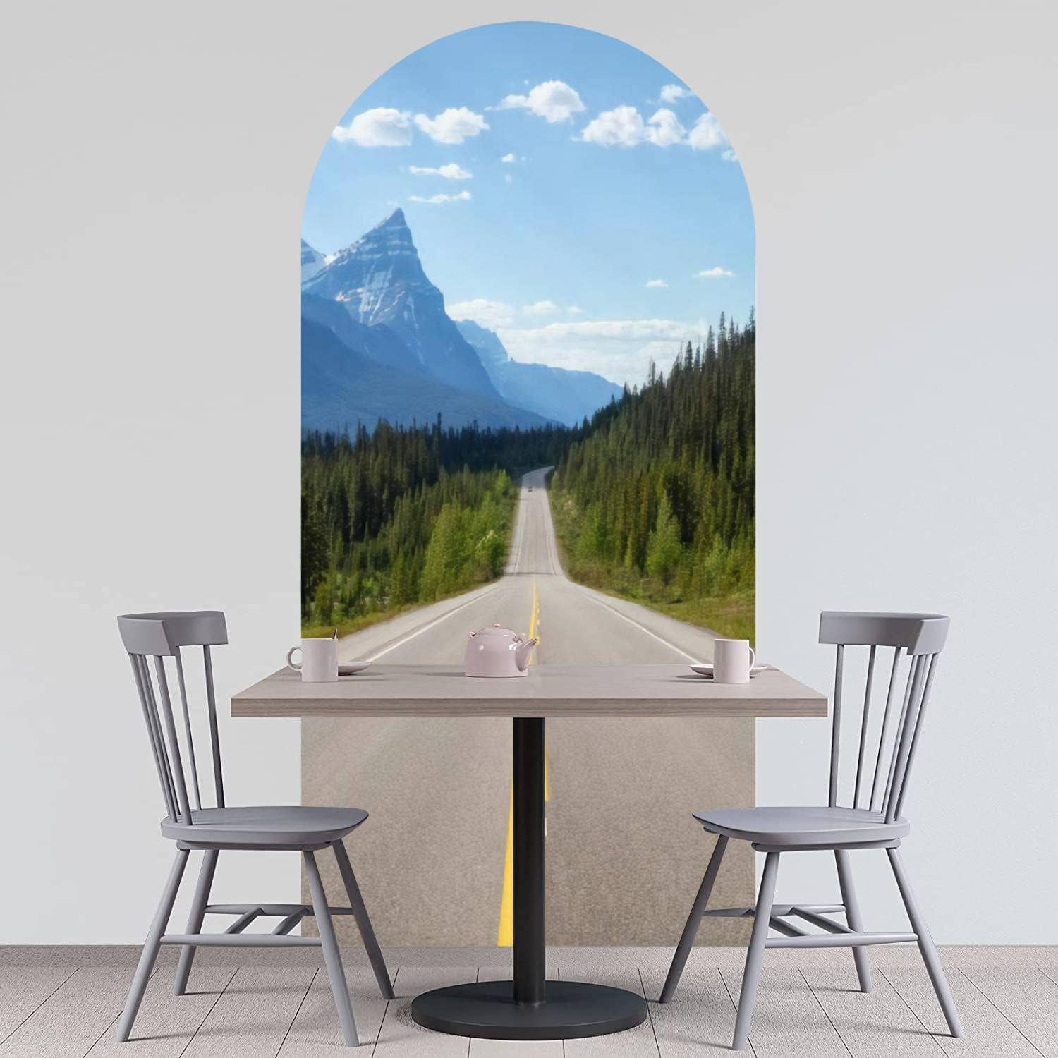 Calcomanía de pared con diseño de arco, papel tapiz autoadhesivo extraíble para pared, decoración de pared para sala de estar, dormitorio, guardería