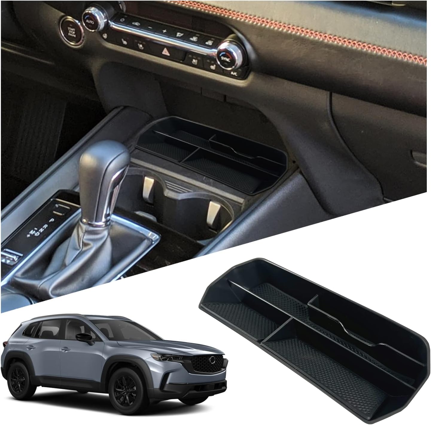 Ruiya Caja de almacenamiento central para consolas y organizadores automotrices Mazda CX 50 2023 2023 2024 y Mazda CX50 Accesorios Bandeja de