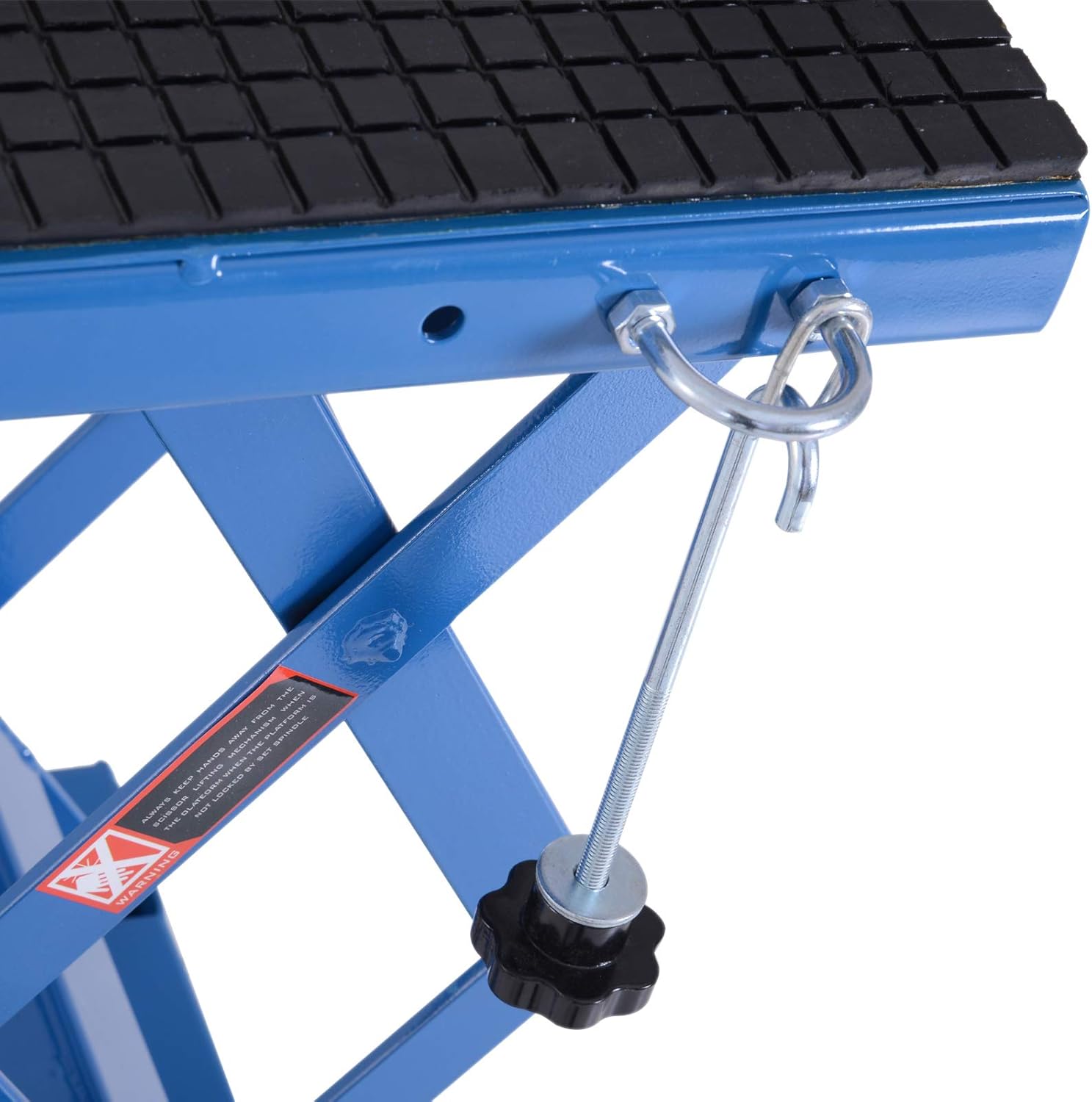DURHAND Motocicleta hidráulica de 300 libras Scissor Jack Lift Foot Step Wheels para pequeñas motos de suciedad