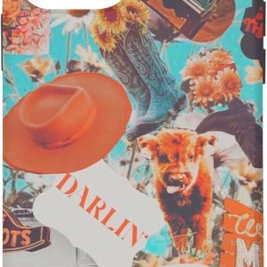Carcasa retro para iPhone 12 mini Cowboy Cowgirl Howdy Western Ranch Boho Southwestern Carcasa retro para iPhone 12 mini Cowboy Cowgirl Howdy Western Ranch Boho Southwestern