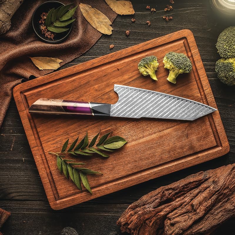Shokunin USA – 7″ – Kotetsu – Super Sharp Professional Chef’s Knife with Finger Rest – 7 Inch Chef’s Knives – Japanese High Carbon Stainless Steel
