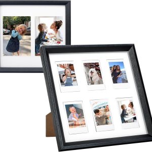 CAIYOULE Marco Polaroid de madera para fotos de Instax Mini de 2 x 3 o 4 x 6 pulgadas, marco de fotos Instax Collage con múltiples aberturas para CAIYOULE Marco Polaroid de madera para fotos de Instax Mini de 2 x 3 o 4 x 6 pulgadas, marco de fotos Instax Collage con múltiples aberturas para