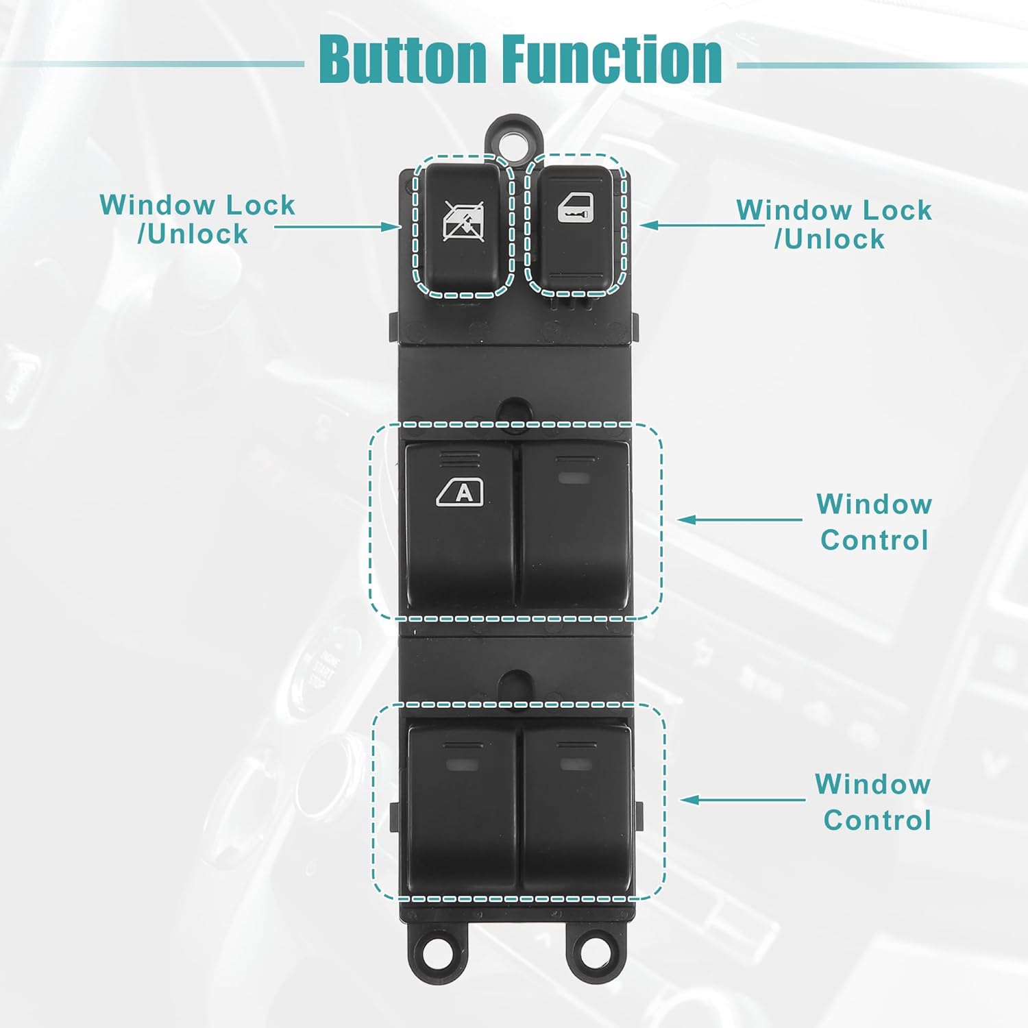 ACROPIX Interruptor de elevalunas eléctrico delantero izquierdo del lado del conductor para Subaru Impreza III Hatchback GR GH G3 2008-2012