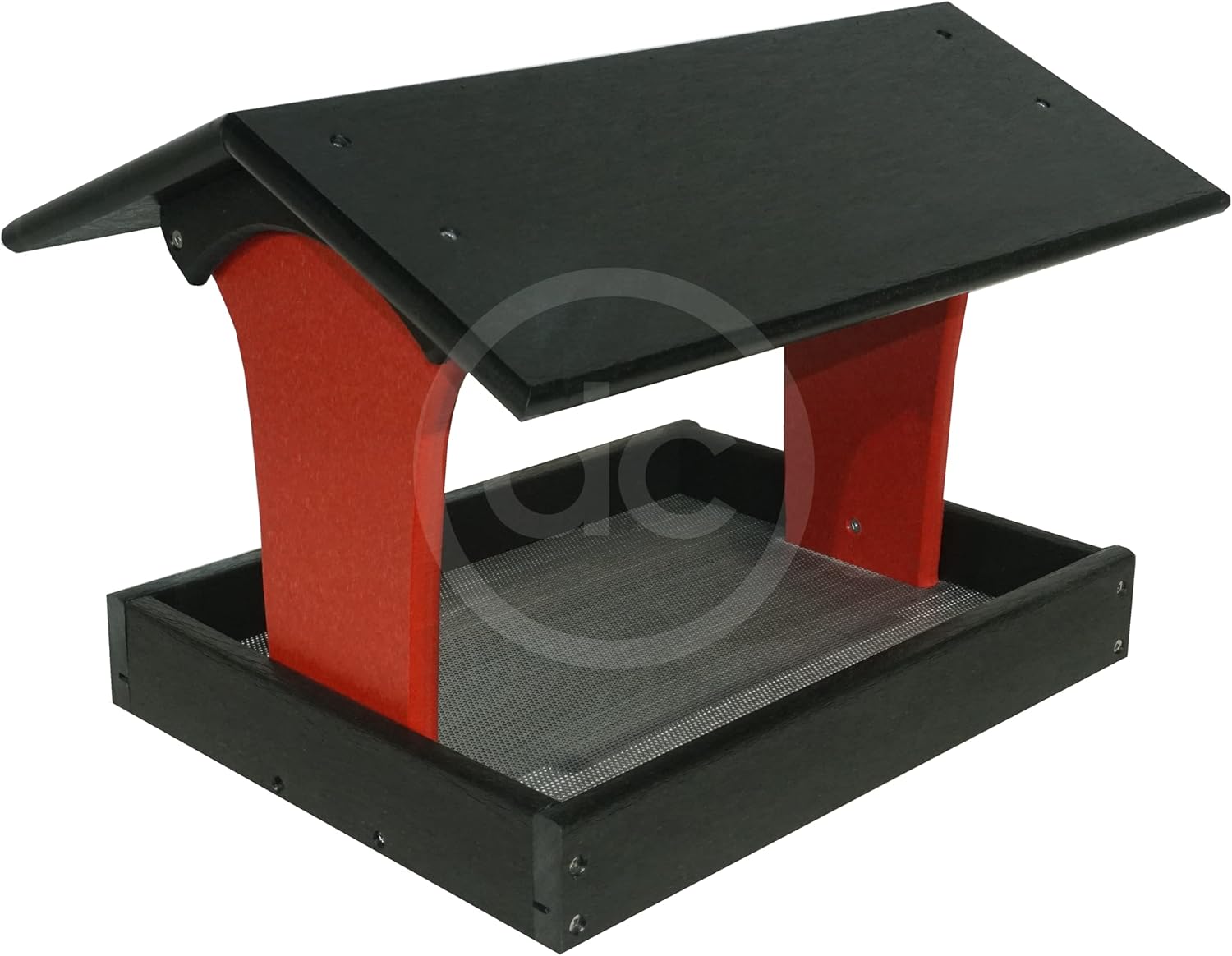 DutchCrafters Fly by – Comedero de plástico de polietileno para pájaros con techo cubierto para pájaros silvestres, duradero, para todo tipo de