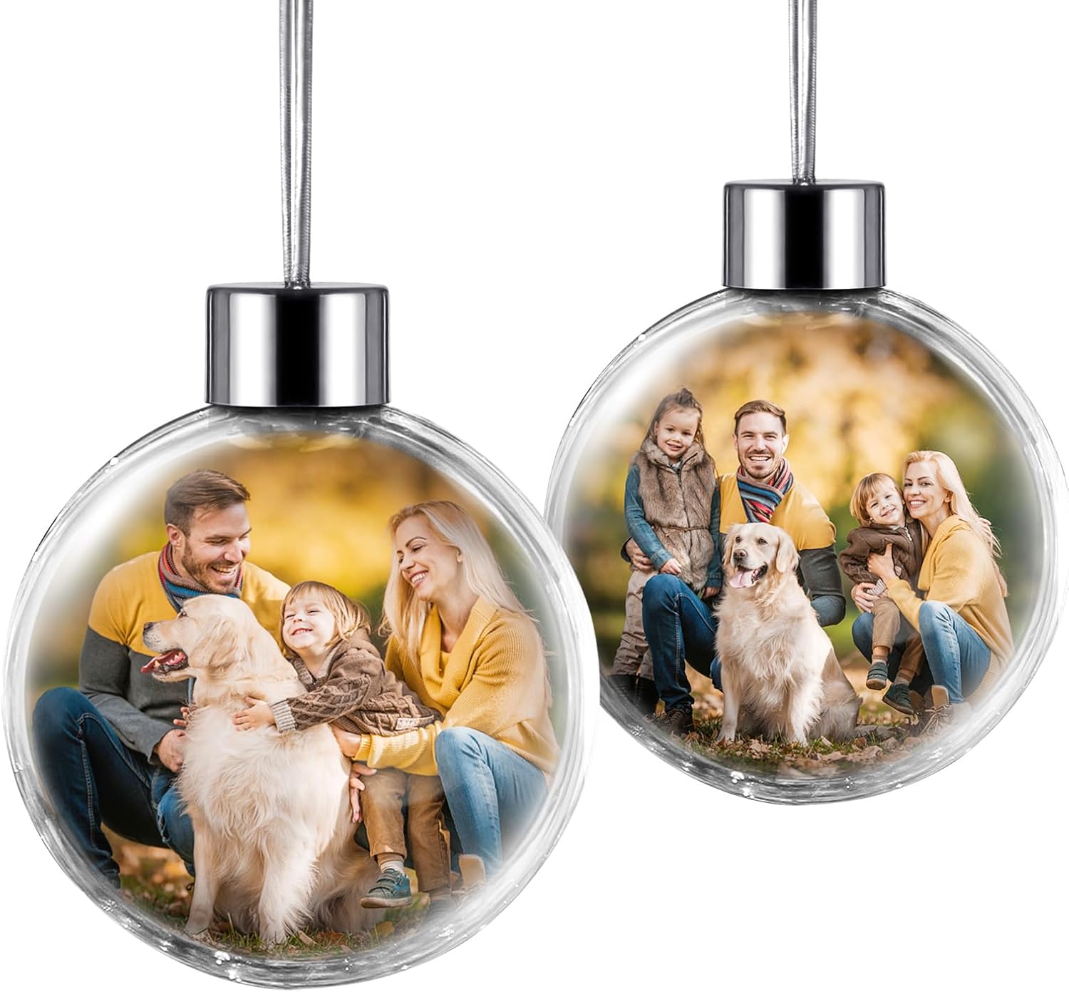 Adornos de bola de Navidad con foto personalizada, adornos de bola personalizados para árbol de Navidad, bola colgante, árbol de Navidad, fiesta en