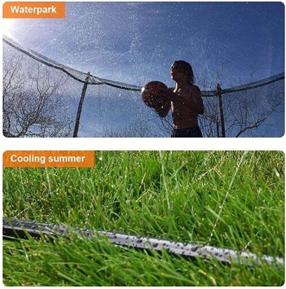 Aspersor de agua para trampolín al aire libre para niños, accesorios para trampolín rociador de 39 pies de largo para juegos acuáticos, juegos,