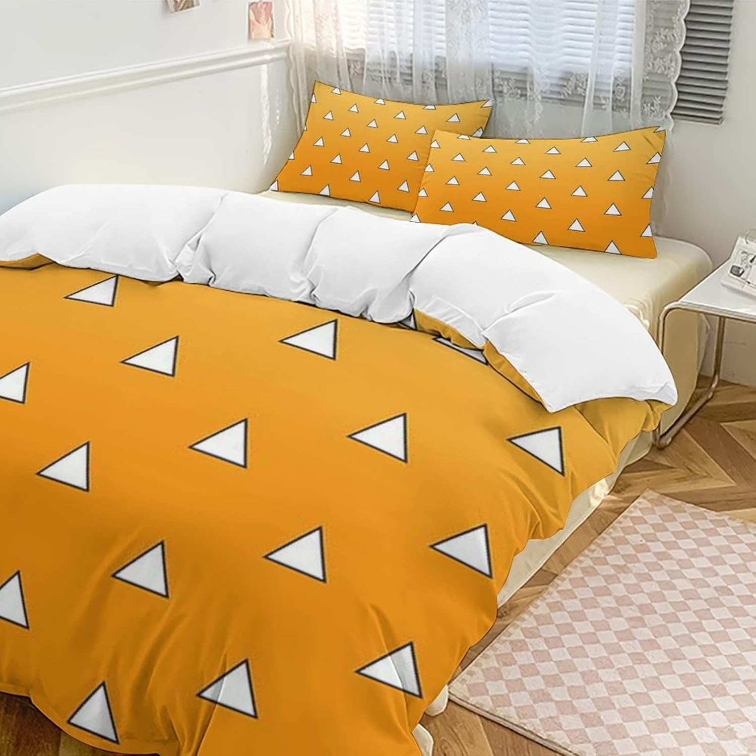 Juego de ropa de cama de anime  Juego de funda de edredón de microfibra cepillada suave de 68 x 90 pulgadas, 3 piezas, 1 funda de edredón con cierre