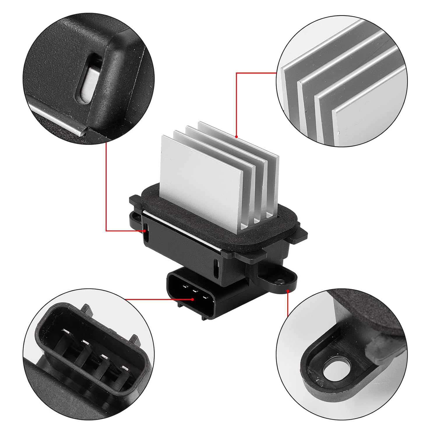 BL3Z-19E624-A Kit de resistencias de motor de soplador de HVAC, módulo de control de ventilador de CA con arnés de cable de conector WPT688,