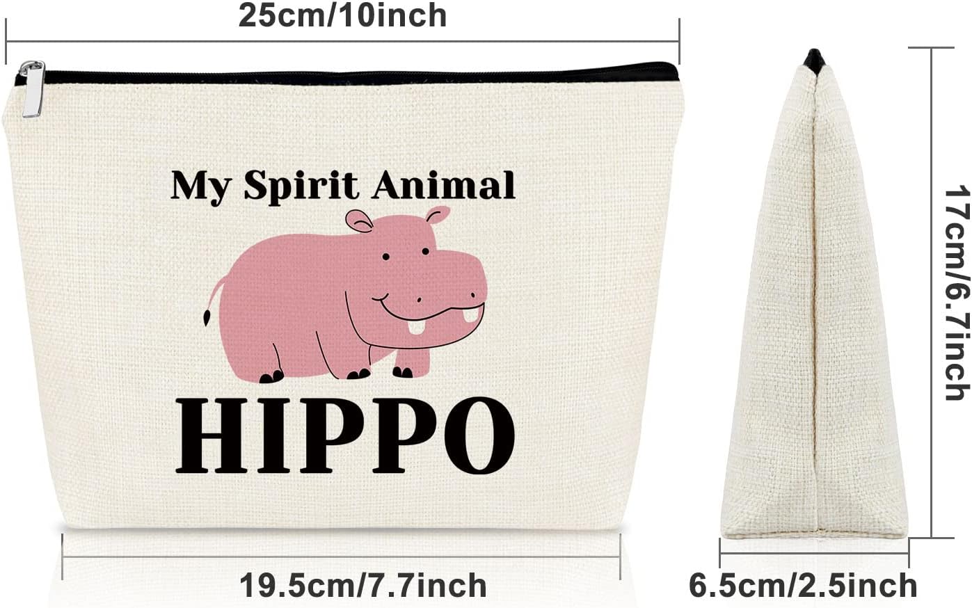 Sazuwu Bolsa de maquillaje de regalo para amantes del hipopótamo para, Regalos de hipopótamo (1)