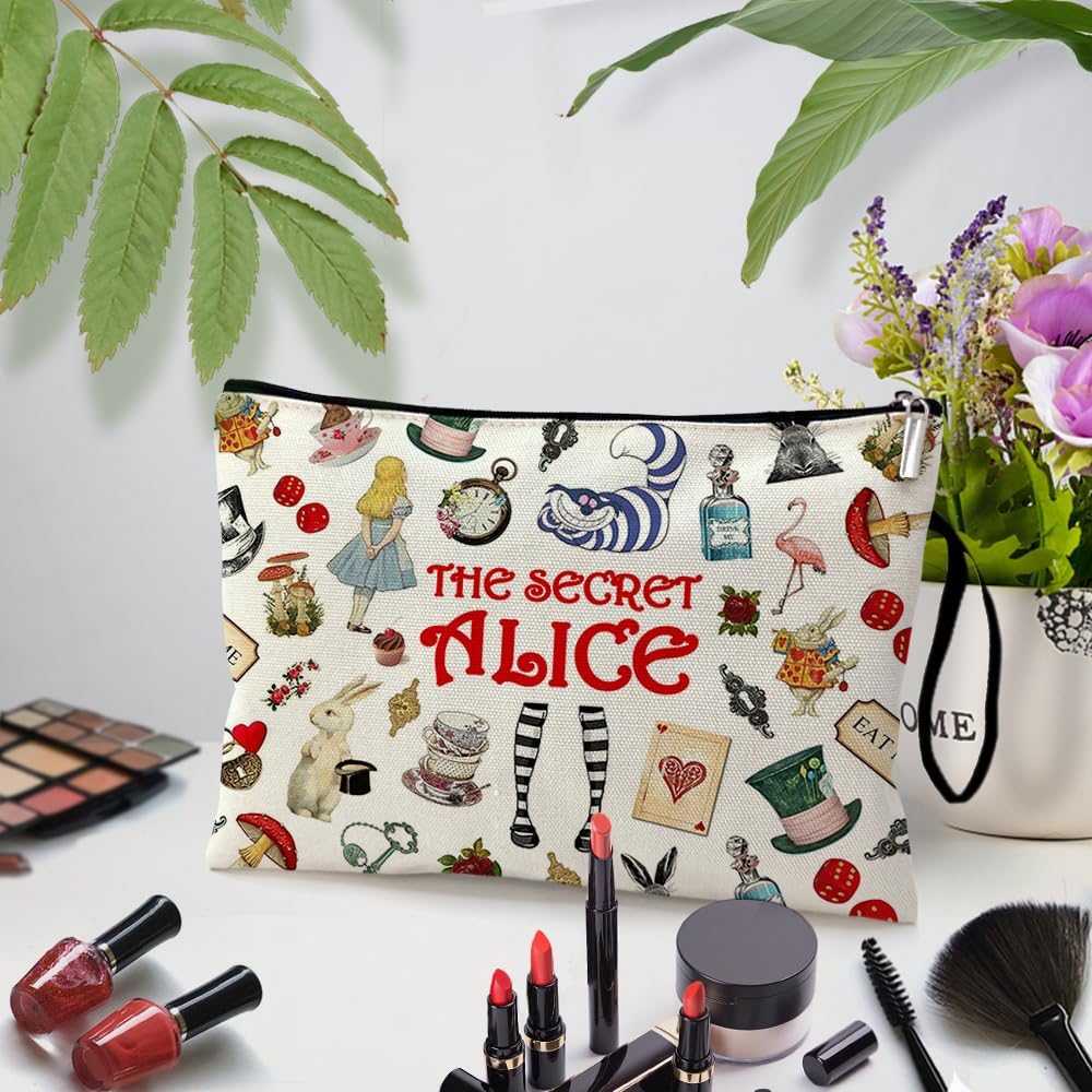La bolsa de cosméticos hecha de lona no solo es novedosa y única en diseño, sino que también es segura y práctica con una cremallera de metal