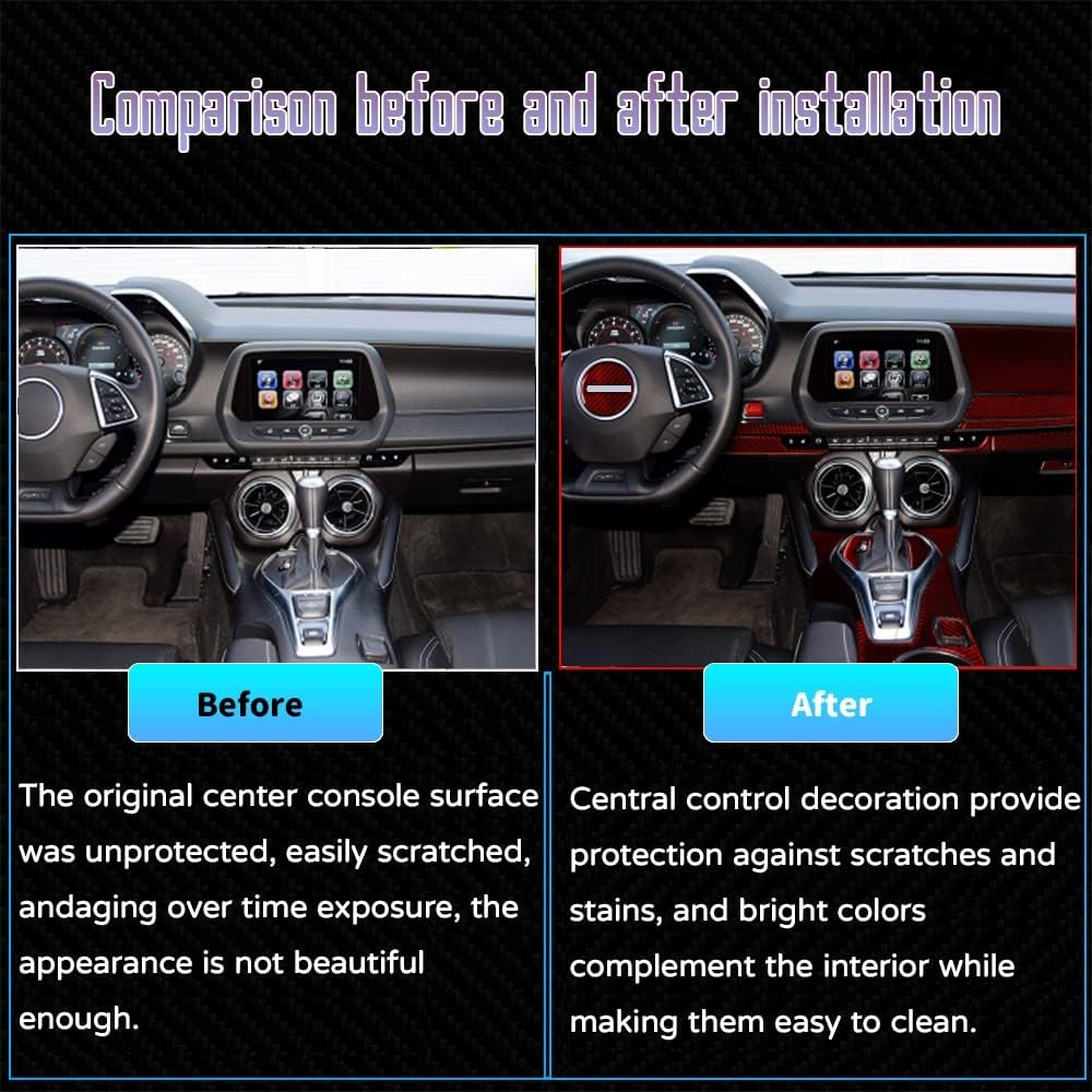 Accesorios interiores personalizados, juego completo de 26 piezas para Chevrolet Camaro 2016 2017 2018 2019 2020 2021 2022 cubierta de consola